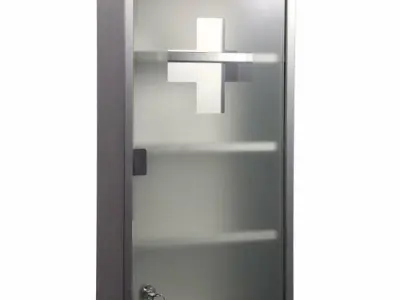 Silver Cleaves Surface Mount Flat Medicine Cabinet Free 3D model