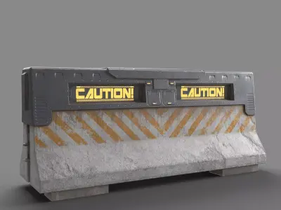 Cyberpunk Barrier 3D model