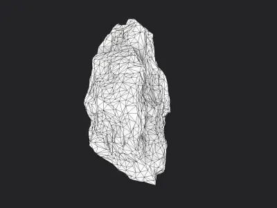 Snowy Rock 4-11 Low-poly 3D model