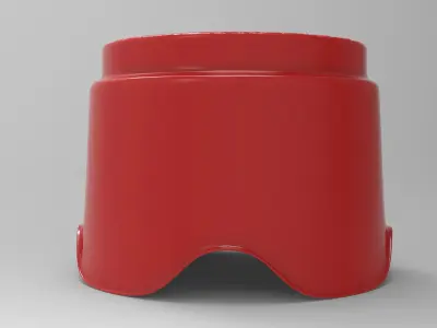 Plastic Stool Low-poly 3D model