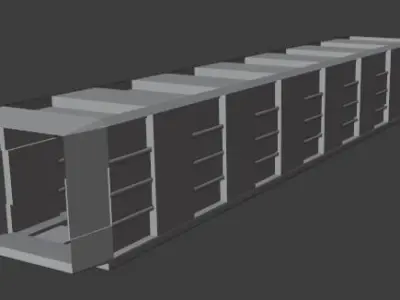SciFi Hall way 3d Model 3D model