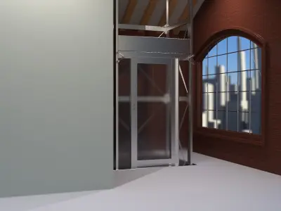Elevator Interior Scene Free 3D model