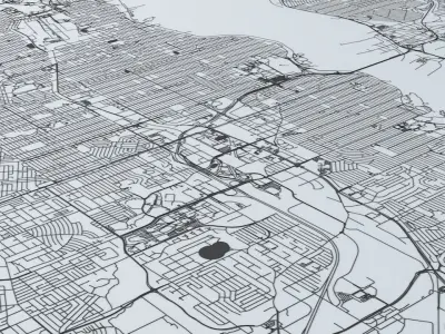 Vancouver Road Network and Streets 3D model