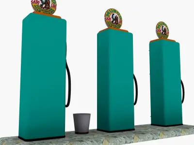 Gas Pump Musgo 3d model 3D model