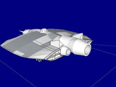 SQ Conqueror - Multirole space combat corvette class at a stands 3D print model