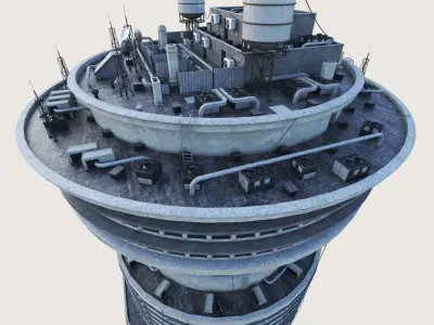 Building Skyscraper City Town Downtown Office Space  Work Street Low-poly 3D model