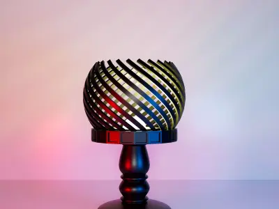 Elegant 3D-Modeled Lamp Stand - Perfect for Battery Bulbs 3D print model