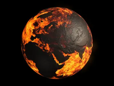 Scorched Earth v3 - 8k PBR Low-poly 3D model