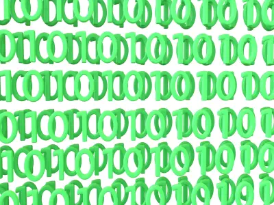 Binary 3D Style Background V2 001 3D model