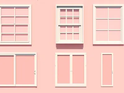Windows collection white 3D model