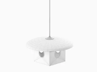 hangin light retro chandelier game ready cinema 4d model Low-poly 3D model
