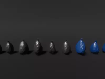 Garbage Bag Pack - Game Ready - Low Poly Low-poly 3D model