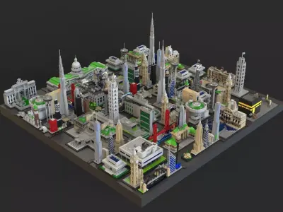 Lego city new 2 Low-poly 3D model