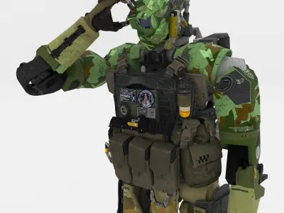 Robot Character Low-poly 3D model