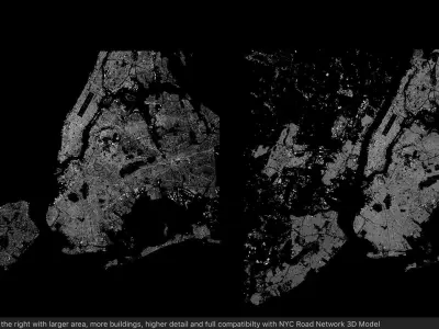 New York City 5 Boroughs Jersey Newark Streets and Buildings 3D model