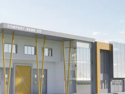 warehouse Low-poly 3D model