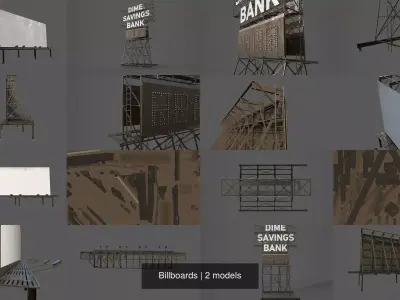 Billboards billboard 3D Model Pack