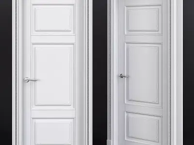 Interior Doors low poly 3d model Low-poly 3D model