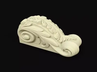 pilaster ornately carved piece of furniture 3D model buy