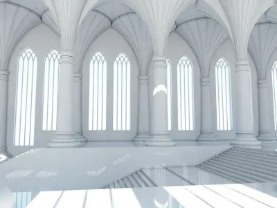 Futuristic Interior Scene 3D model