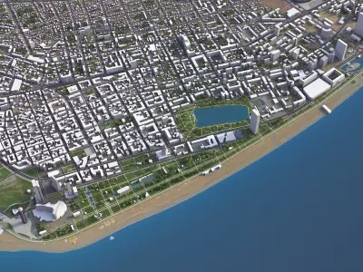 Batumi - City 3D Model Low-poly 3D model