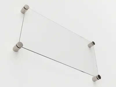 Nameplate logo signage mockup 02 3D model