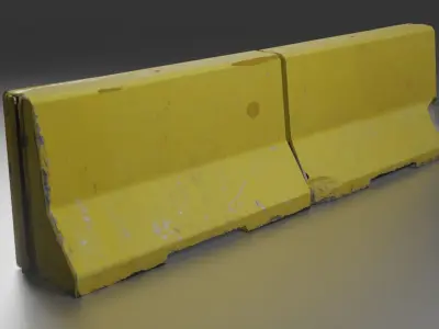 low-poly barrier barricade Low-poly 3D model