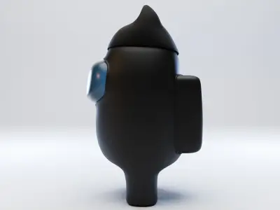 Among Us Cat Head Hat Character 3D model