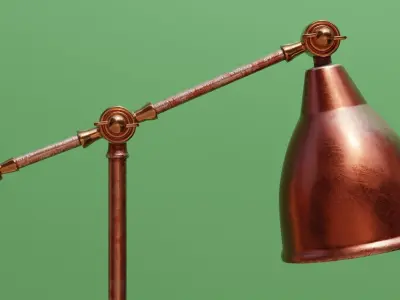 Old copper lamp Free 3D model