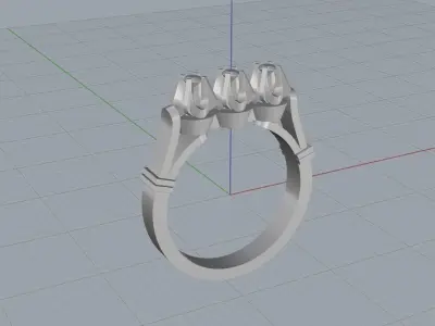 women ring 3D print model 172