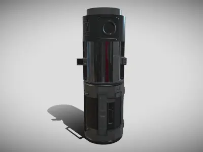 Cryo Pod Low-poly 3D model