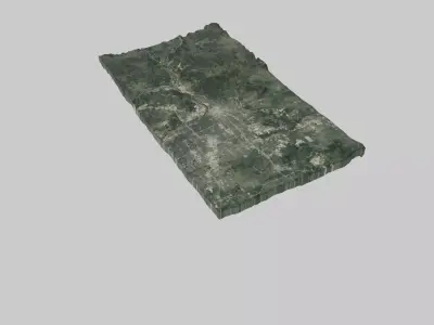 Tulsa City Low-poly 3D model