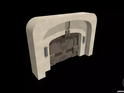  Star Wars Nikto Outpost Door Diorama for 4 and 6 inch figures  3D print model