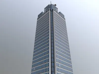 Amsterdam Rembrandt Tower Low-poly 3D model