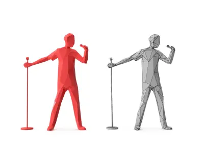  Low Poly Posed People Packs 14 - Music 