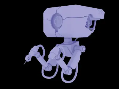 Drone Fight Low-poly 3D model