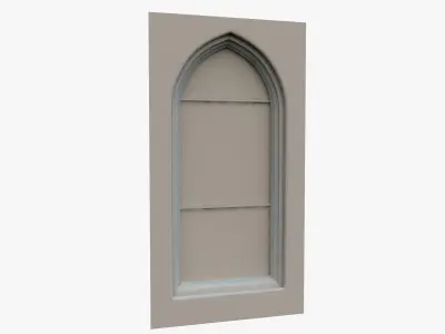 Medieval window Low-poly 3D model