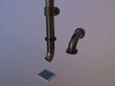 Drain Pipe Collection - 4K PBR Game Ready Low-poly 3D model