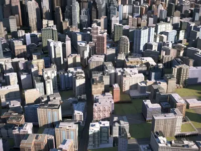 City 08 Low-poly 3D model