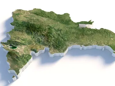 Dominican Republic Country Terrain 3D model