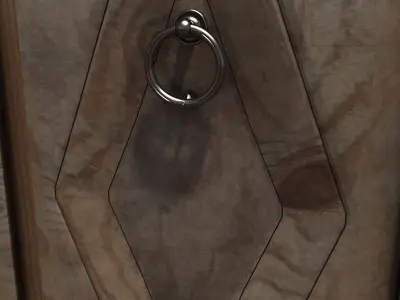 Ornament Wood Door Hi Detail 2 3D model