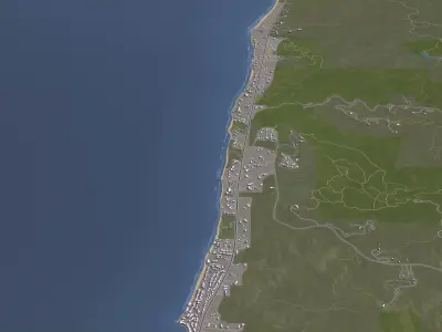 Malibu - 3D City Model Low-poly 3D model