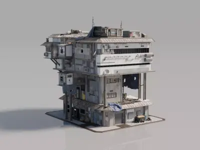 Neighborhood house Building 1 3D model