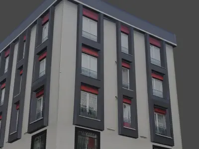 Architectural Building-9 Low-poly 3D model