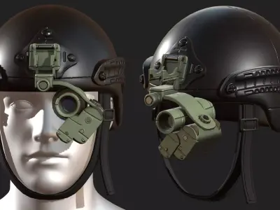 Helmet military combat soldier armor scifi Low-poly  3D model