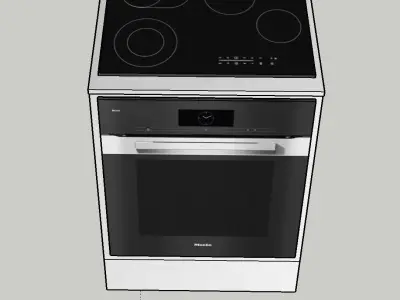 cooker electric oven with glass door Free 3D model purchase