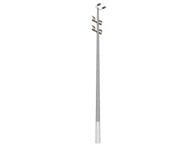 Concrete Lamp Post - Light Pole - Light Post - Street Light 07 3D model