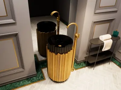 Washbasin with Bathroom faucet -Revit2018- 3D model