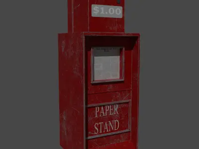 News Paper Dispenser Low-poly 3D model