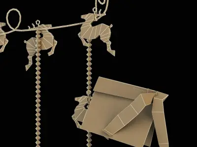 Pottery Barn Reindeer Card Holder 3D model